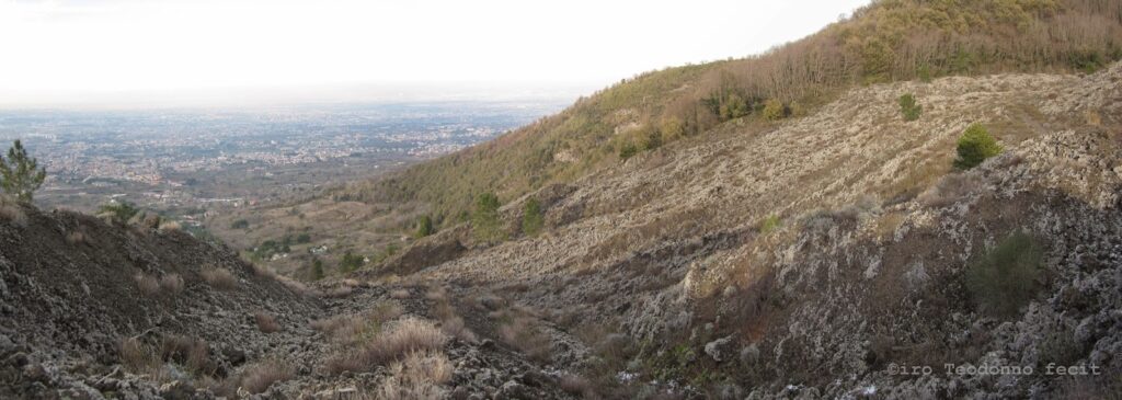 La colata lavica del 1944 vista dal Fosso della Vetrana (foto di C.Teodonno)